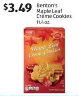 Aldi Benton's maple leaf creme cookies offer