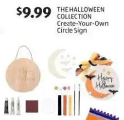 Aldi The halloween collection create-your-own circle sign offer