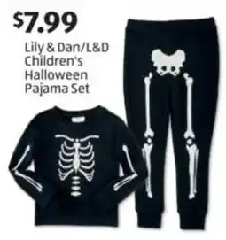 Aldi Lily & Dan/L&D Children's Halloween Pajama Set offer