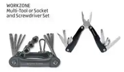 Aldi Workzone multi-tool or socket and screwdriver set offer