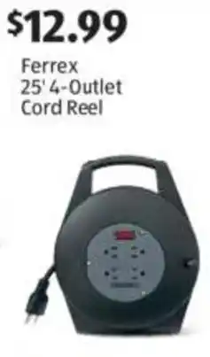 Aldi Ferrex 25' 4-Outlet Cord Reel offer