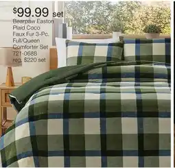 JC Penney Bearpaw Easton Plaid Coco Faux Fur 3-Pc. Full/Queen Comforter Set offer