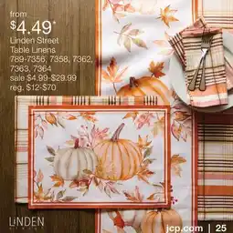 JC Penney Linden Street Table Linens offer