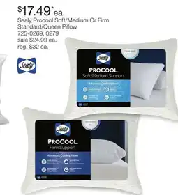 JC Penney Sealy Procool Soft/Medium Or Firm Standard/Queen Pillow offer