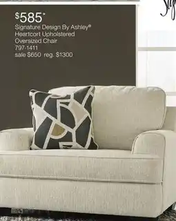 JC Penney Signature Design By Ashley Heartcort Upholstered Oversized Chair offer