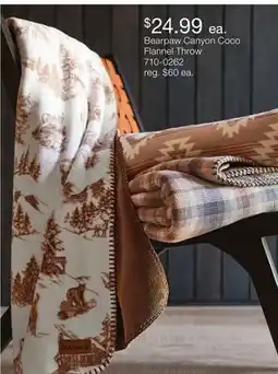 JC Penney Bearpaw Canyon Coco Flannel Throw offer