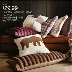 JC Penney Bearpaw Decorative Pillows offer
