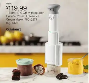 JC Penney Cuisinart Fast Freeze Ice Cream Maker offer