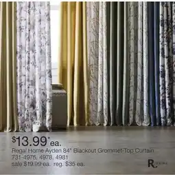 JC Penney Regal Home Ayden 84 Blackout Grommet-Top Curtain offer