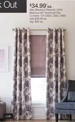 JC Penney Max Blackout Prescott 100% Blackout 84 Grommet-Top Curtains offer