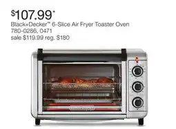 JC Penney Black + Decker 6-Slice Air Fryer Toaster Oven offer