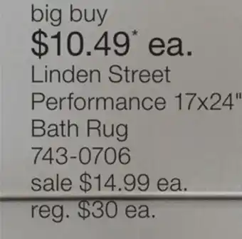JC Penney Linden Street Performance 17x24 Bath Rug offer