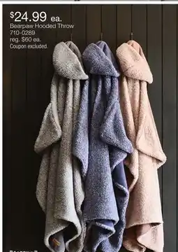 JC Penney Bearpaw Hooded Throw offer