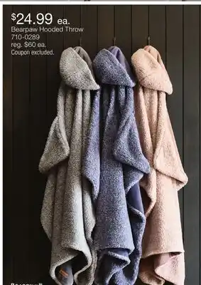 JC Penney Bearpaw Hooded Throw offer