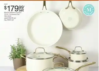 JC Penney Martha Stewart Lockton 10-Pc. Cookware Set offer