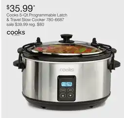 JC Penney Cooks 5-Qt. Programmable Latch & Travel Slow Cooker offer