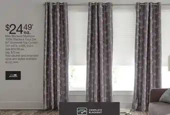 JC Penney Max Blackout Mystique 100% Blackout Faux Silk 84 Grommet-Top Curtain offer