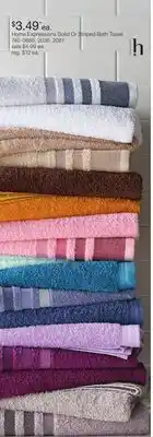 JC Penney Home Expressions Solid Or Striped Bath Towel offer