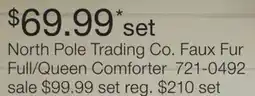 JC Penney North Pole Trading Co. Faux Fur Full/Queen Comforter offer