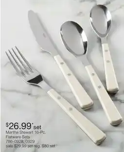 JC Penney Martha Stewart 16-Pc. Flatware Sets offer