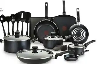 JC Penney T-Fal Essentials 20-Pc. Non-Stick Cookware Set offer
