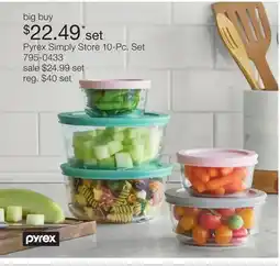 JC Penney Pyrex Simply Store 10-Pc. Set offer