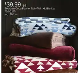 JC Penney Bearpaw Coco Flannel Twin/Twin XL Blanket offer