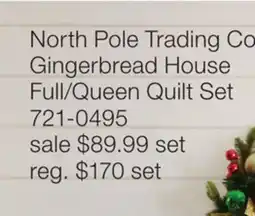 JC Penney North Pole Trading Co. Gingerbread House Full/Queen Quilt Set offer