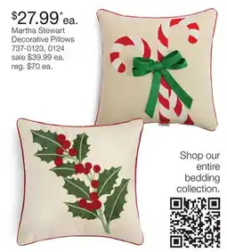 JC Penney Martha Stewart Decorative Pillows offer