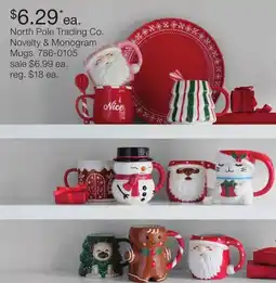 JC Penney North Pole Trading Co. Novelty & Monogram Mugs offer