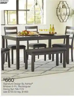 JC Penney Signature Design By Ashley Brisben 6-Pc. Rectangular Dining Set offer