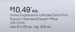 JC Penney Home Expressions Ultimate Extra Firm Support Standard/Queen Pillow offer