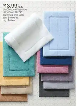 JC Penney Liz Claiborne Signature Ultra Plush 17x24 Bath Rug offer