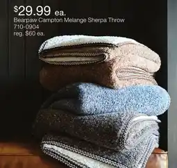 JC Penney Bearpaw Campton Melange Sherpa Throw offer