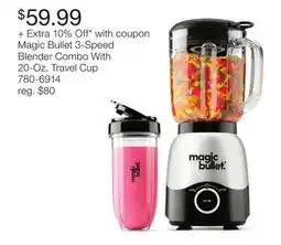 JC Penney Magic Bullet 3-Speed Blender Combo With 20-Oz. Travel Cup offer