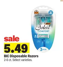 Meijer BIC Disposable Razors offer