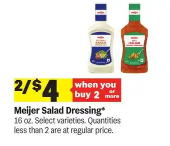 Meijer Meijer Salad Dressing offer