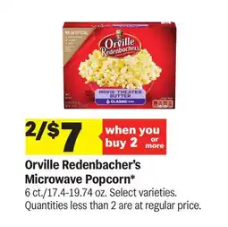 Meijer Orville Redenbacher's Microwave Popcorn offer