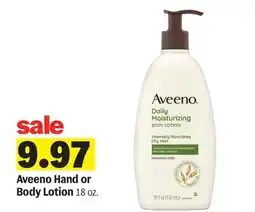 Meijer Aveeno Hand or Body Lotion offer