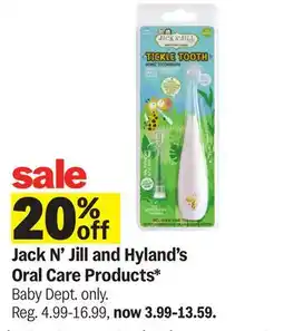 Meijer Jack N' Jill and Hyland's Oral Care Products offer