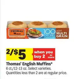 Meijer Thomas' English Muffins offer