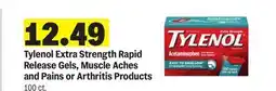Meijer Tylenol Extra Strength Rapid Release Gels, Muscle Aches and Pains or Arthritis Products offer