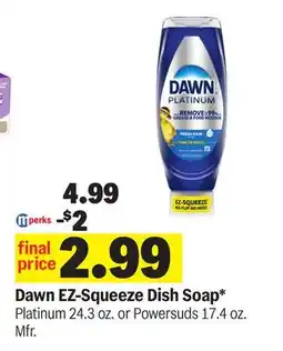 Meijer Dawn EZ-Squeeze Dish Soap offer