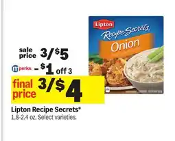Meijer Lipton Recipe Secrets offer
