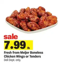 Meijer Fresh from Meijer Boneless Chicken Wings or Tenders offer