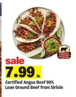 Meijer Certified Angus Beef 90% Lean Ground Beef from Sirloin offer