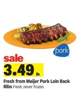 Meijer Fresh from Meijer Pork Loin Back Ribs offer