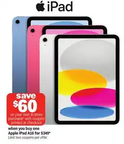 Meijer Apple iPad A16 offer