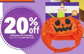 Meijer Halloween Pet Costumes offer
