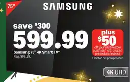 Meijer Samsung 75 4K Smart TV offer